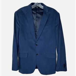 Banana Republic Slim Fit Brushed Cotton Blazer - NAVY BLUE
